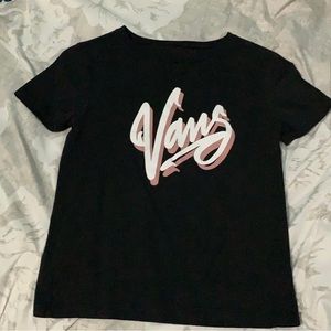 black vans t-shirt/size xs/worn once $15